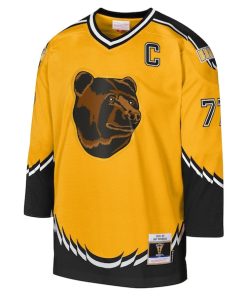 Alternative view of Ray Bourque Boston Bruins Youth 1996-97 Blue Line Captain Patch Player Jersey - Gold