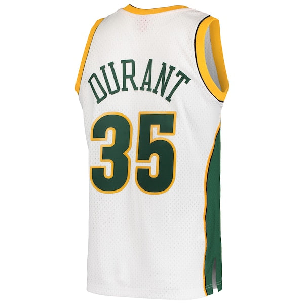 Kevin Durant Seattle SuperSonics Hardwood Classics Swingman Jersey - White - Image 3