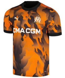 Alternative view of Olympique Marseille Puma 2023/24 Third Replica Jersey - Orange