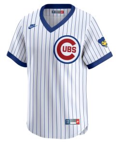 Alternative view of Chicago Cubs Nike Throwback Cooperstown Collection Limited Jersey - White