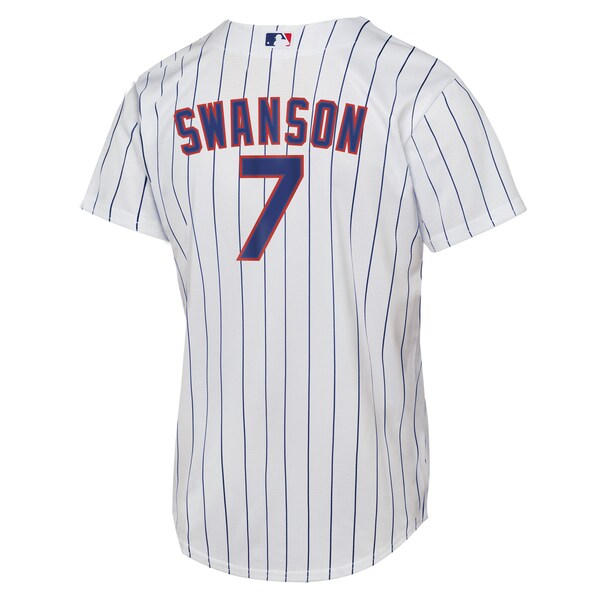 Dansby Swanson Chicago Cubs Nike Youth Home Replica Player Jersey - White - Image 3