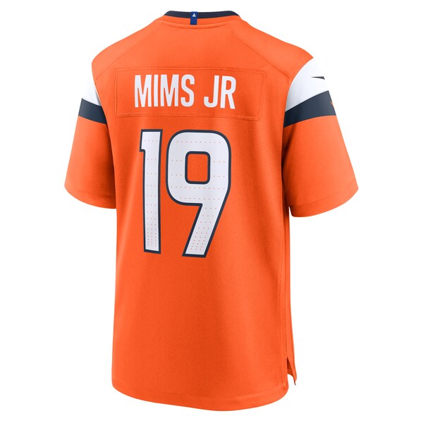 Marvin Mims Jr Denver Broncos Nike Team Game Jersey - Orange/White/Navy - Image 4
