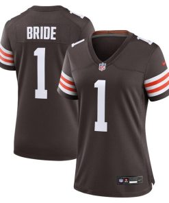 Number 1 Bride Cleveland Browns Nike Women's Game Jersey - Brown