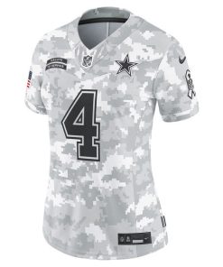 Alternative view of Dak Prescott Dallas Cowboys Nike Women's 2024 Salute to Service Limited Jersey - Arctic Camo