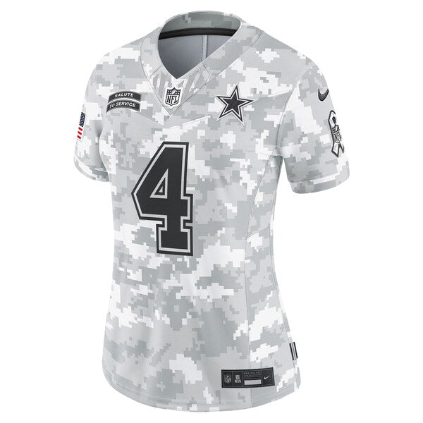 Dak Prescott Dallas Cowboys Nike Women's 2024 Salute to Service Limited Jersey - Arctic Camo - Image 2