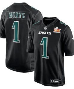 Jalen Hurts Philadelphia Eagles Nike Super Bowl LIX Fashion Game Player Jersey - Carbon Black