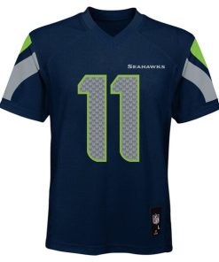 Alternative view of Jaxon Smith-Njigba Seattle Seahawks Youth Replica Player Jersey - College Navy