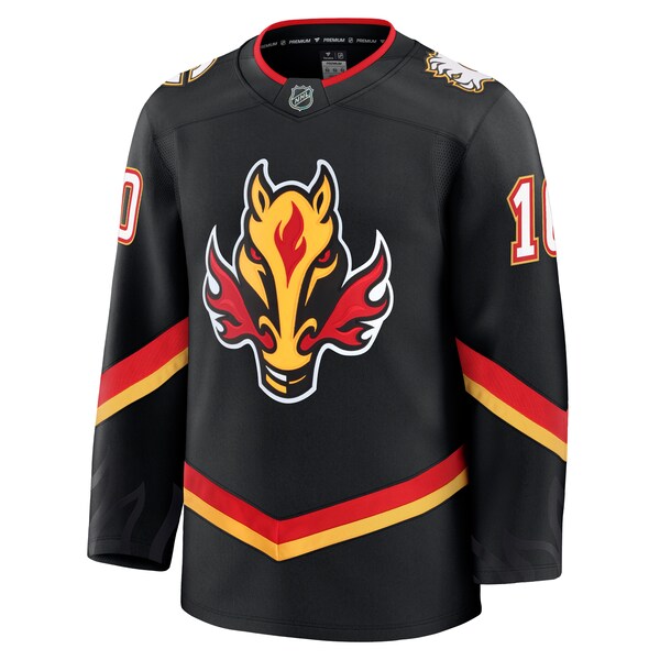 Jonathan Huberdeau Calgary Flames Alternate Premium Jersey - Black - Image 2