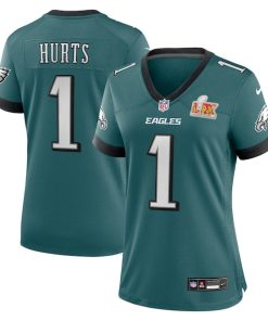 Jalen Hurts Philadelphia Eagles Nike Women's Super Bowl LIX Game Player Jersey - Midnight Green
