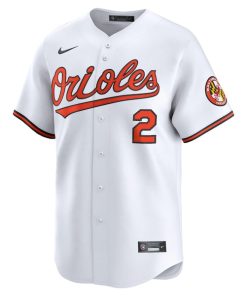 Alternative view of Gunnar Henderson Baltimore Orioles Nike Home Limited Player Jersey - White