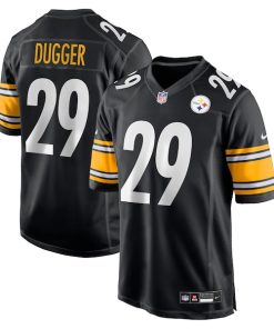 Kyle Dugger Pittsburgh Steelers Nike Team  Game Jersey -  Black