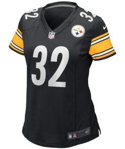 Alternative view of Franco Harris Pittsburgh Steelers Nike Women's Game Retired Player Jersey - Black