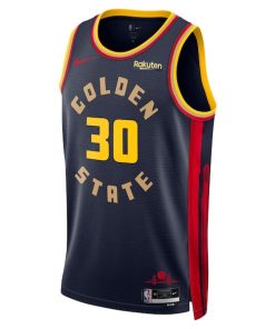 Alternative view of Stephen Curry Golden State Warriors Nike Youth 2024/25 Swingman Badge Player Jersey - City Edition - Navy