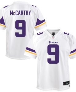 J.J. McCarthy Minnesota Vikings Nike Youth Game Jersey - White