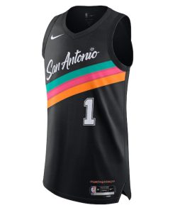 Alternative view of Victor Wembanyama San Antonio Spurs Nike Unisex 2025/26 Authentic Jersey - City Edition - Black