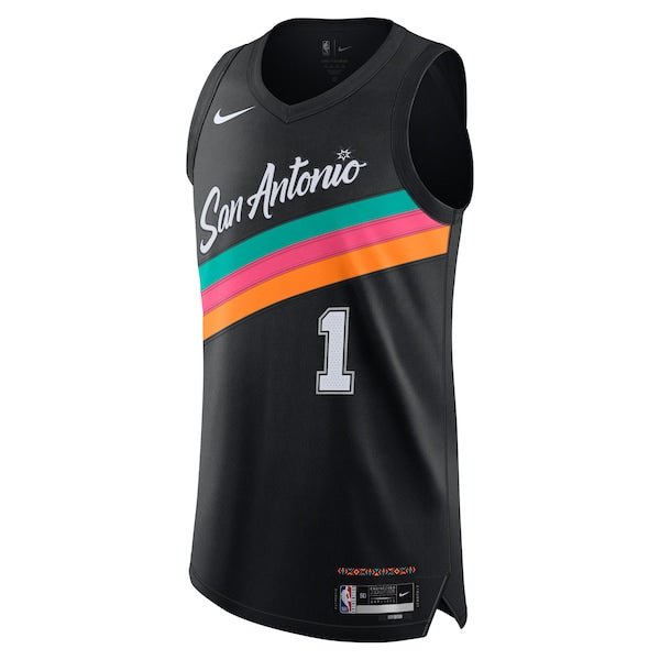Victor Wembanyama San Antonio Spurs Nike Unisex 2025/26 Authentic Jersey - City Edition - Black - Image 2
