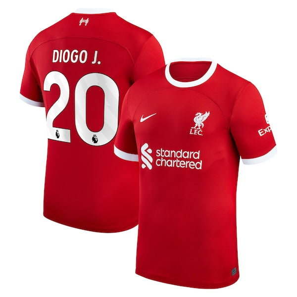 Diogo Jota Liverpool Nike 2023/24 Home Replica Player Jersey - Red/White - Image 2