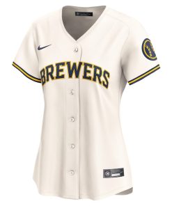 Alternative view of Milwaukee Brewers Nike Women's 2024 Jackie Robinson Day Home Limited Jersey?¨C Cream