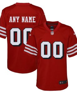 Alternative view of San Francisco 49ers Nike Youth 2025 Rivalries Collection Custom Game Jersey - Black/Red