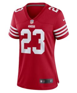 Alternative view of Christian McCaffrey San Francisco 49ers Nike Women's Player Jersey - Scarlet
