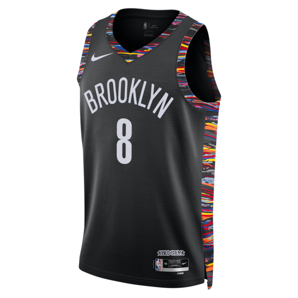 Egor D?min Brooklyn Nets Nike Unisex 2025/26 Swingman Jersey - City Edition - Black - Image 3