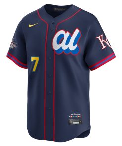 Alternative view of Youth Bobby Witt Jr. American League Nike 2025 MLB All-Star Game Limited Player Jersey - Navy