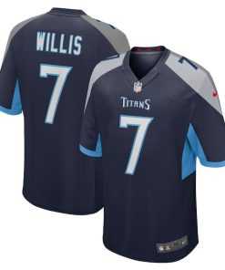 Alternative view of Malik Willis Tennessee Titans Nike Player Game Jersey - Navy/Light Blue