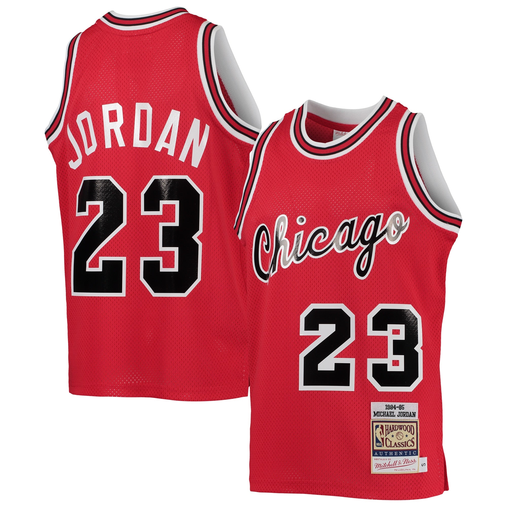 Michael Jordan Chicago Bulls Youth 1997/98 Hardwood Classics Authentic Jersey - White/Black/Red - Image 8