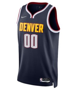 Alternative view of Denver Nuggets Nike 2021/22 Diamond Swingman Custom Jersey - Icon Edition - Navy