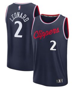 Kawhi Leonard LA Clippers  Fast Break Icon Jersey - Navy