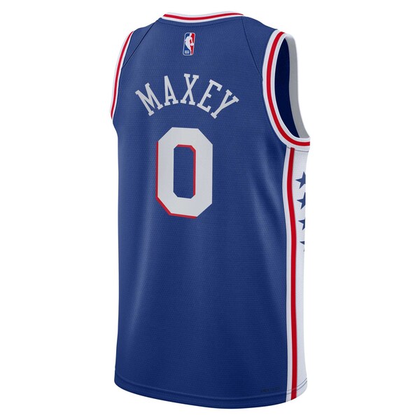 Tyrese Maxey Philadelphia 76ers Nike Youth Swingman Jersey - Icon Edition - Royal - Image 3