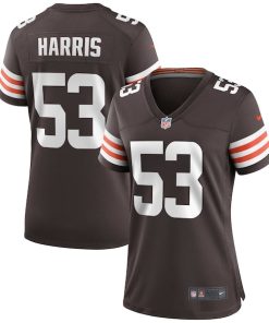 Nick Harris Cleveland Browns Nike Women's Game Jersey - Brown