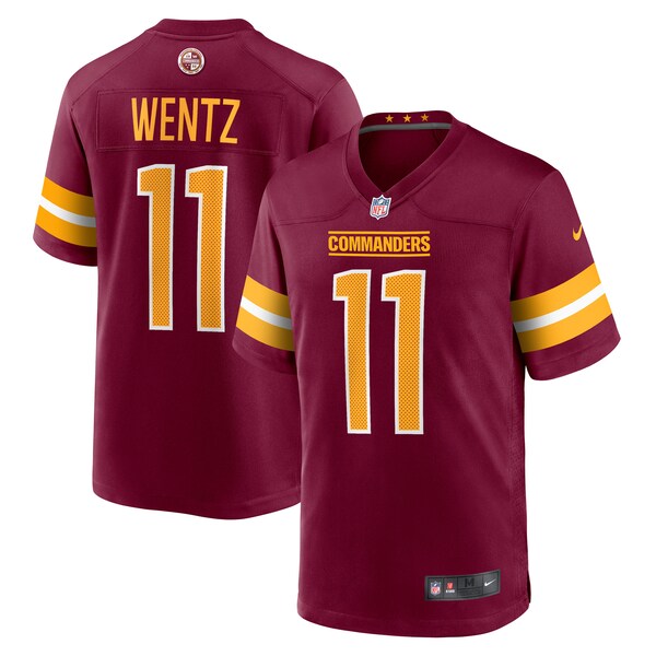Carson Wentz Washington Commanders Nike Game Jersey - Burgundy/Black - Image 2