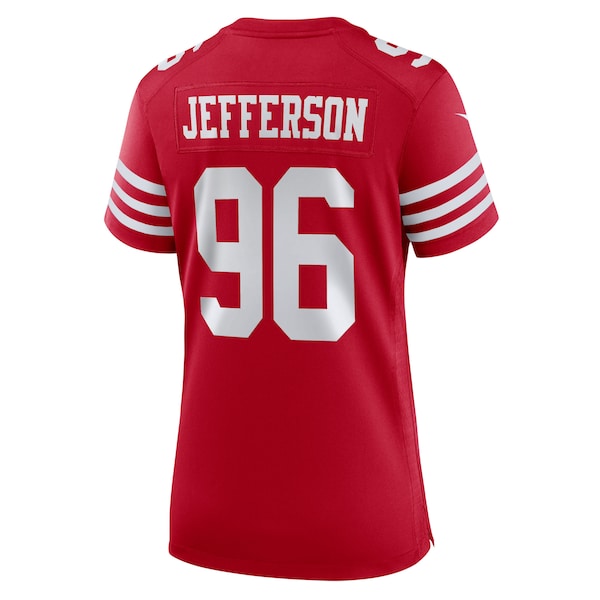 Jordan Jefferson San Francisco 49ers Nike Women's Team Game Jersey - Scarlet - Image 3