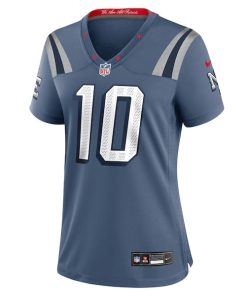 Alternative view of Drake Maye New England Patriots Nike Women's 2025 Rivalries Collection Game Jersey - Storm Blue
