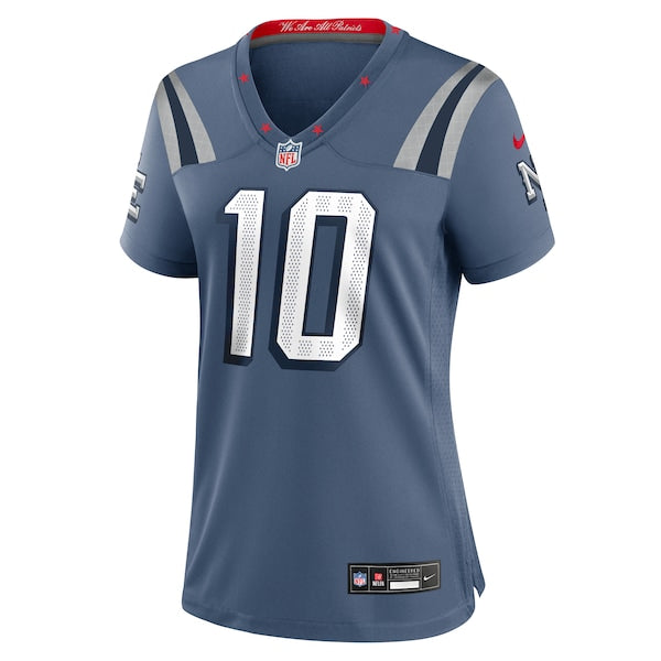 Drake Maye New England Patriots Nike Women's 2025 Rivalries Collection Game Jersey - Storm Blue - Image 2