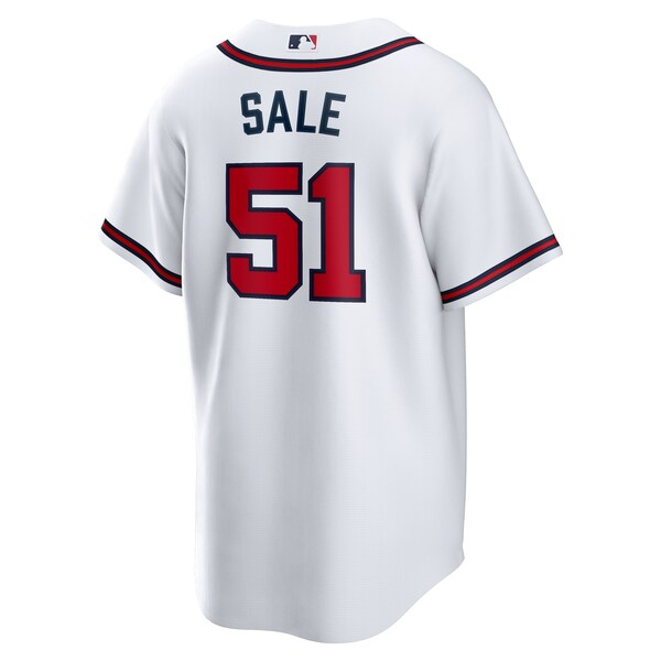 Chris Sale Atlanta Braves Nike Home Replica Jersey - White - Image 3