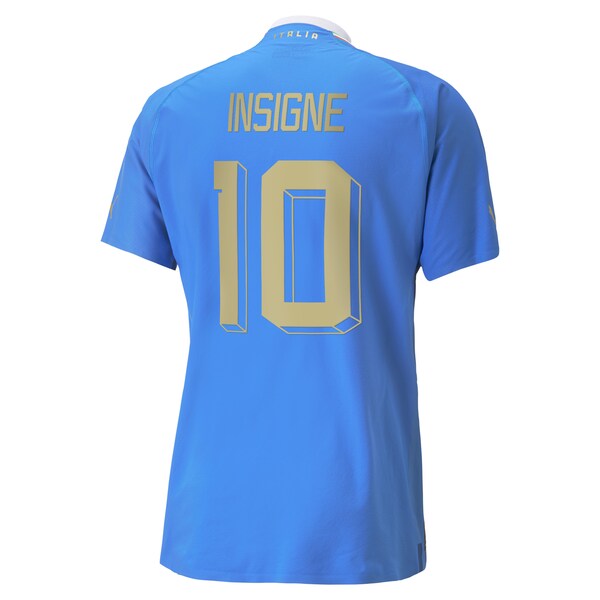 Lorenzo Insigne Italy National Team Puma 2022/23 Home Authentic Player Jersey - Blue - Image 3