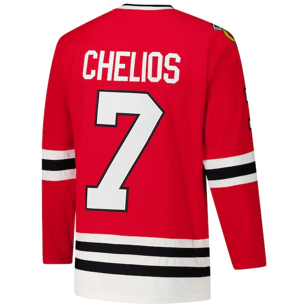 Chris Chelios Chicago Blackhawks 1991-92 Power Play Jersey - Red - Image 3