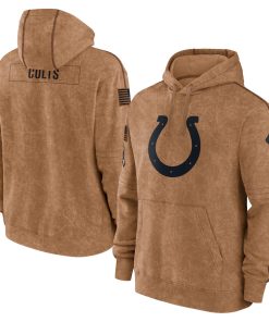 Indianapolis Colts Men's Nike Brown 2023 Salute To Service Club Pullover Hoodie