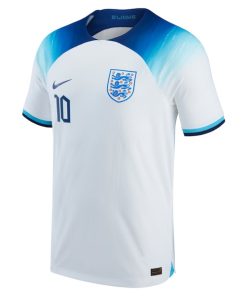 Alternative view of Raheem Sterling England National Team Nike 2022/23 Authentic Home Jersey - White