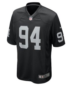 Alternative view of Christian Wilkins Las Vegas Raiders Nike Team Game Jersey -  Black