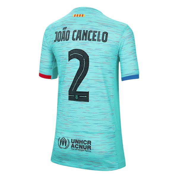 Joao Cancelo Barcelona Nike Youth 2023/24 Third Replica Jersey - Aqua - Image 3