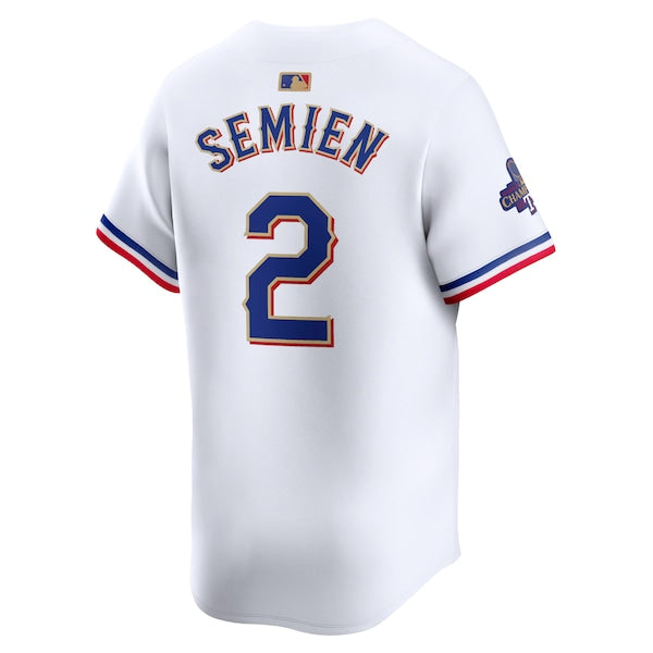Marcus Semien Texas Rangers Nike 2024 Gold Collection Limited Player Jersey?ยจC White - Image 3