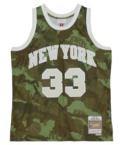 Alternative view of Patrick Ewing New York Knicks Hardwood Classics 1991/92 Ghost Green Swingman Jersey - Camo