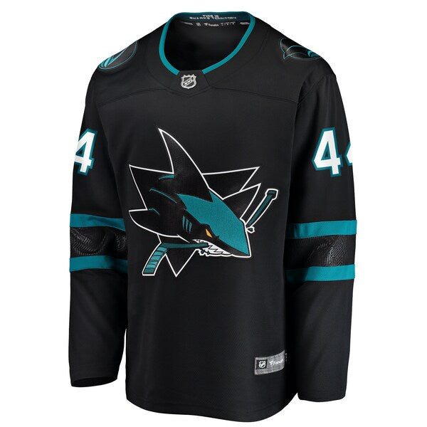 Marc-Edouard Vlasic San Jose Sharks Premier Breakaway Player Jersey - Black/Teal - Image 3