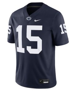 Alternative view of Men's Nike Drew Allar Navy Penn State Nittany Lions NIL Football Game Jersey