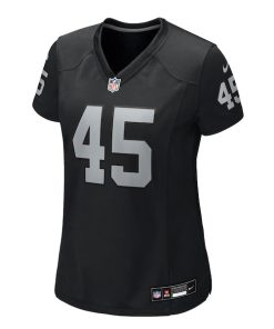 Alternative view of Devin White Las Vegas Raiders Nike Women's Team Game Jersey -  Black