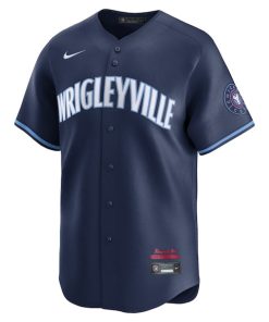 Alternative view of Chicago Cubs Nike City Connect Limited Jersey - Navy