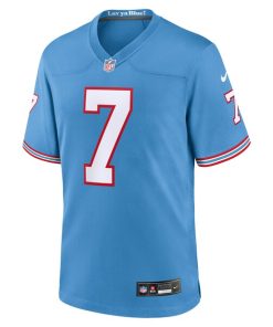 Alternative view of Malik Willis Tennessee Titans Nike Youth Game Jersey - Light Blue